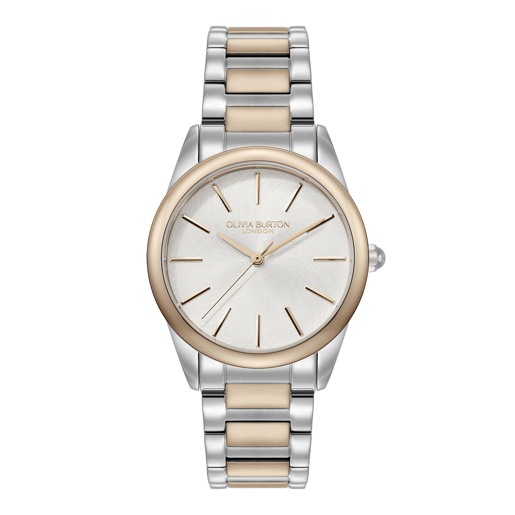 34mm Glowful White & Two Tone Bracelet Watch