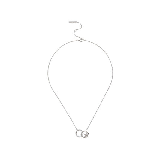 Honeycomb Bee Silver Necklace