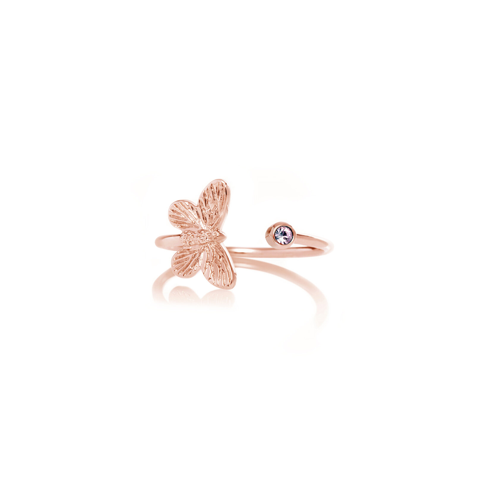 Bejewelled Butterfly Rose Gold & Tanzanite