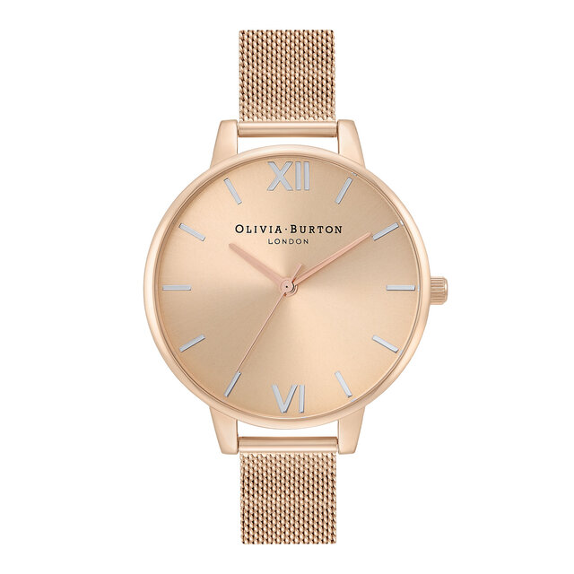 34mm Rose Gold Mesh Watch