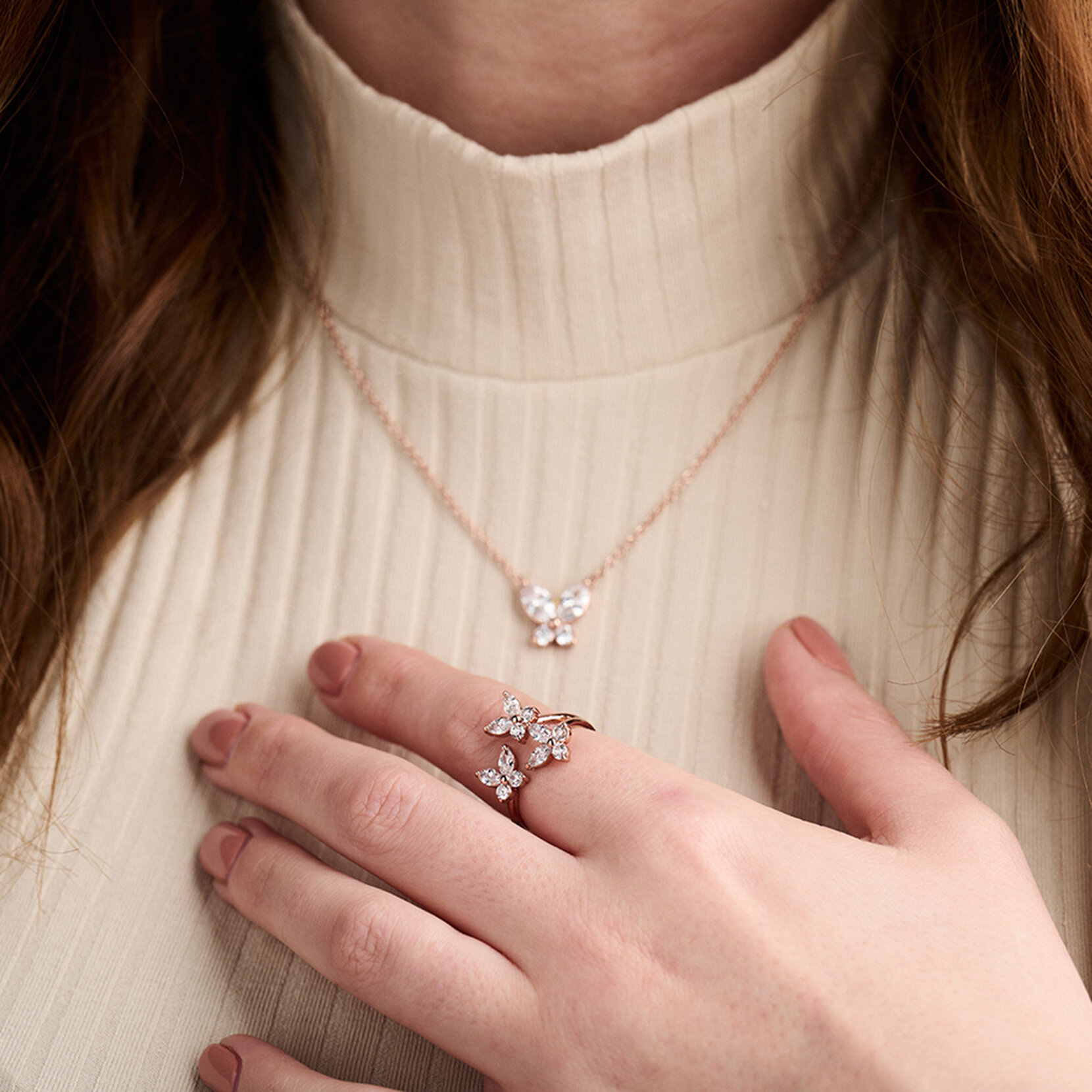 Rose Gold Marquise Statement Ring