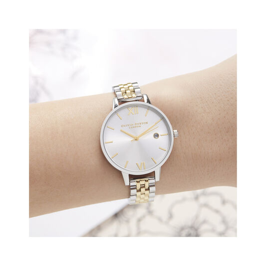Sunray Silver & Gold Bracelet Watch