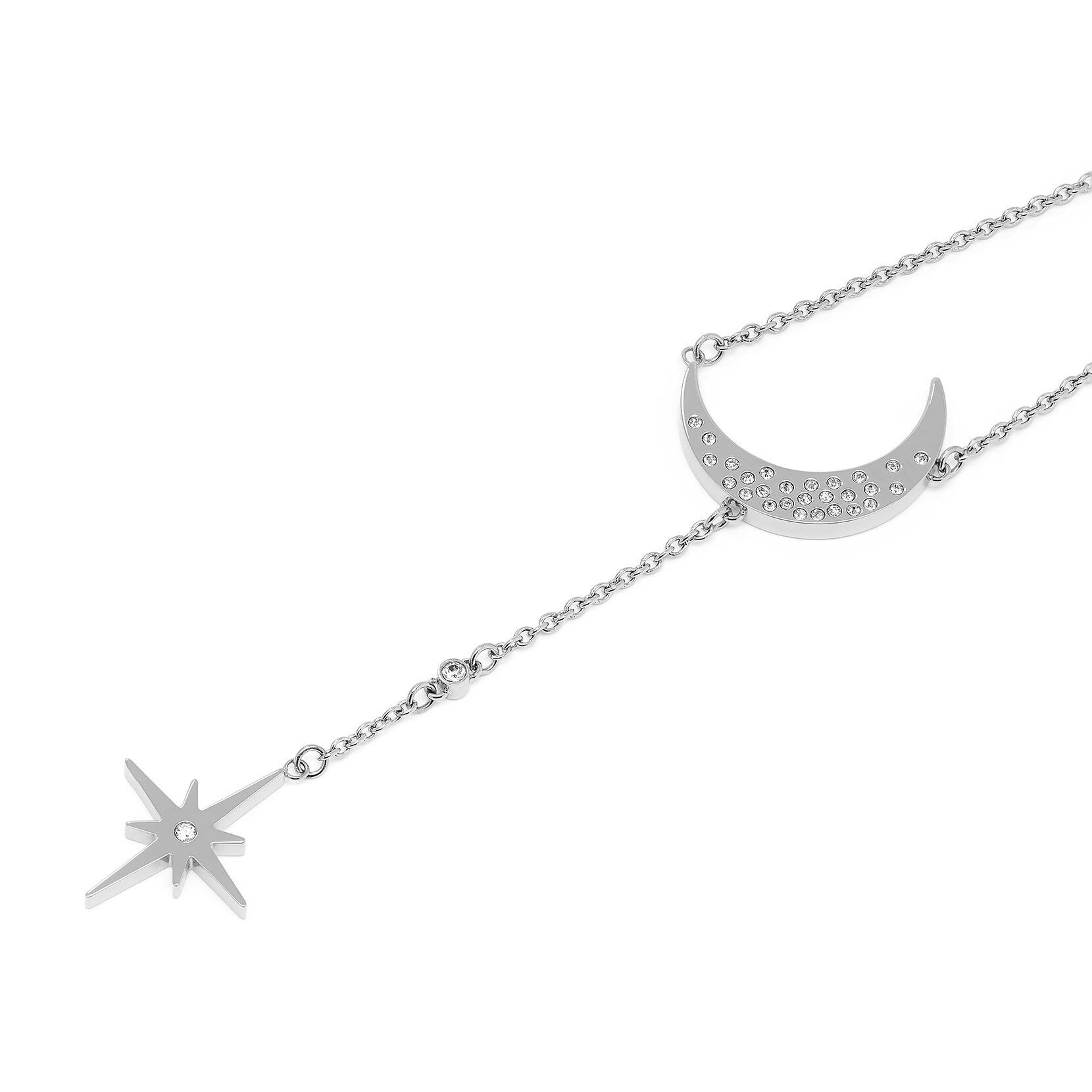 Collier Étoile polaire et Lune Argent
