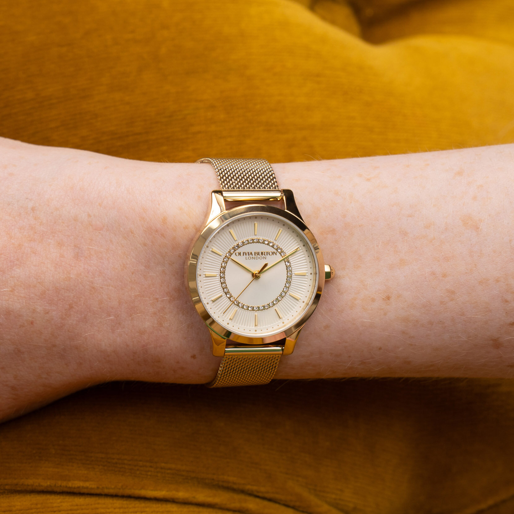 Montre Wonderlust 30mm Ivoire & Maille Or