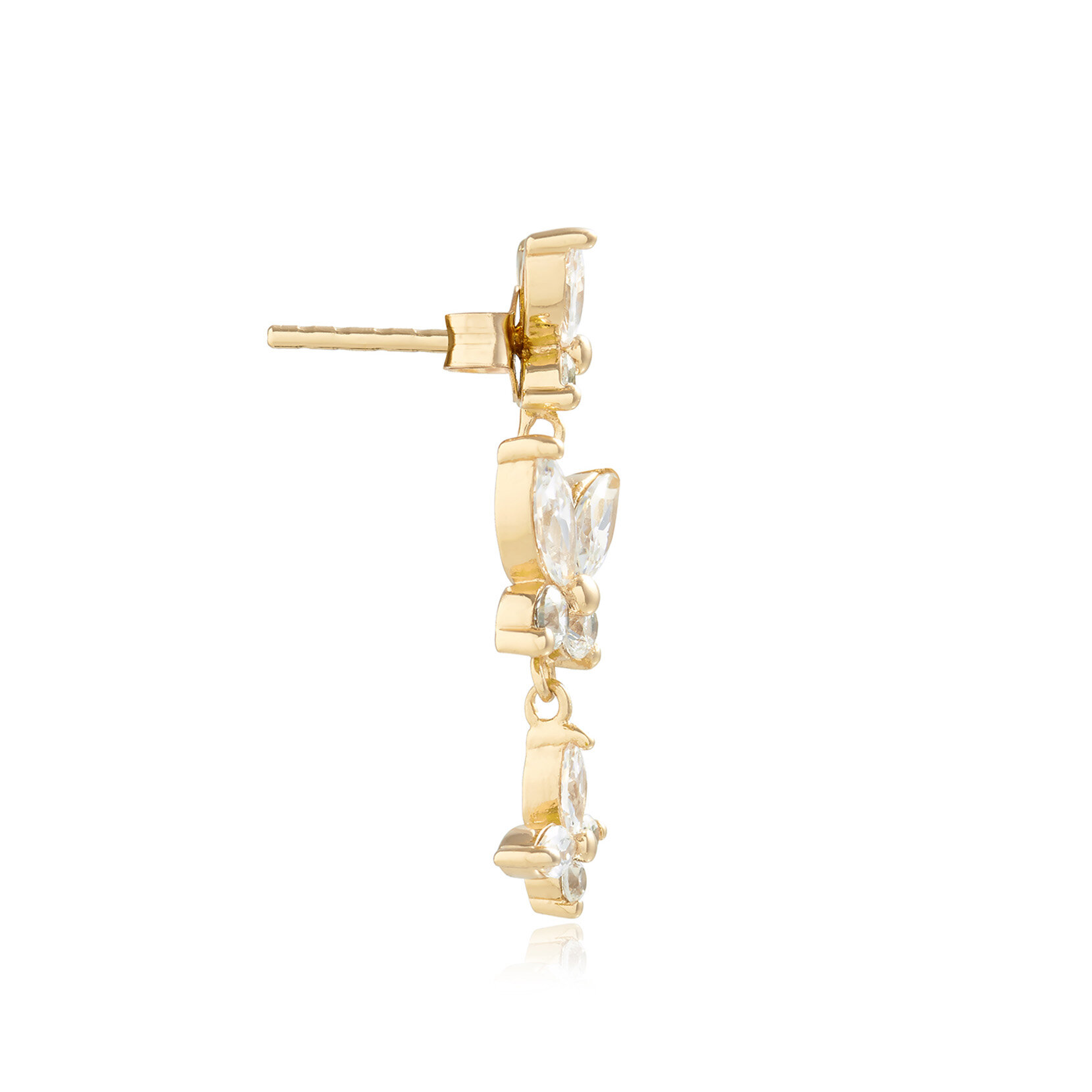 Pendants d’oreilles Sparkle Butterfly Marquise or