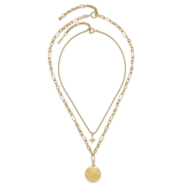 Ever Stacked Gold Plated Multi-Chain Necklace