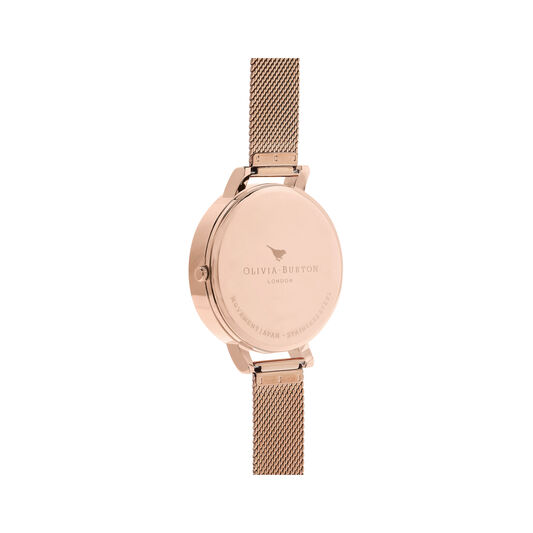 Semi Precious Rose Gold Mesh Watch