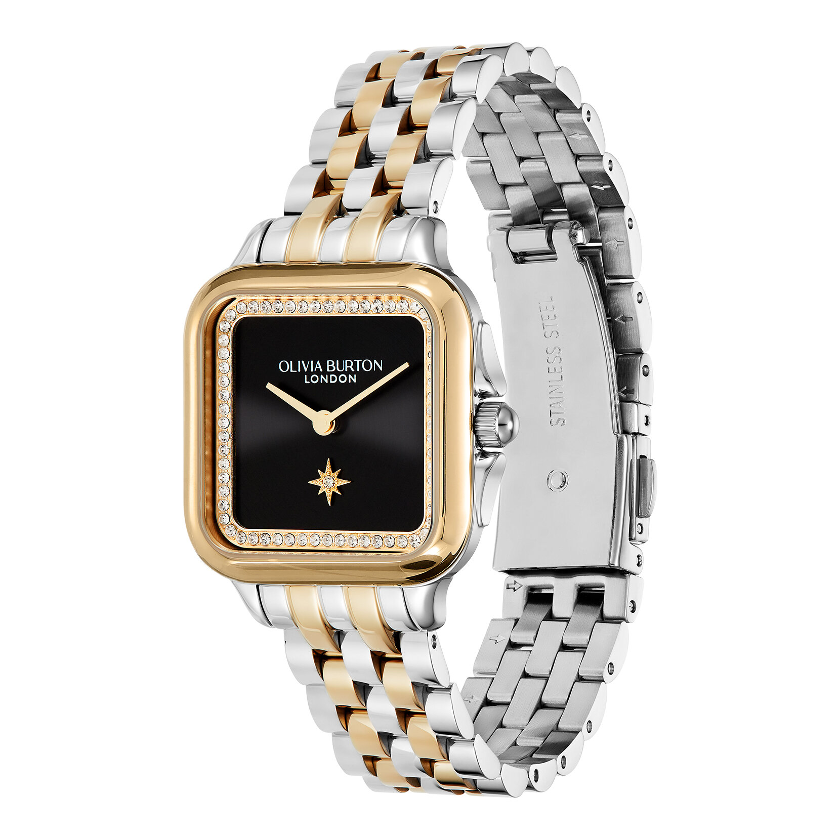 Montre Grosvenor Noir & Bracelet Bicolore 28 mm