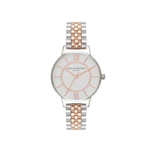 Wonderland Bracelet Silver & Rose Gold Watch