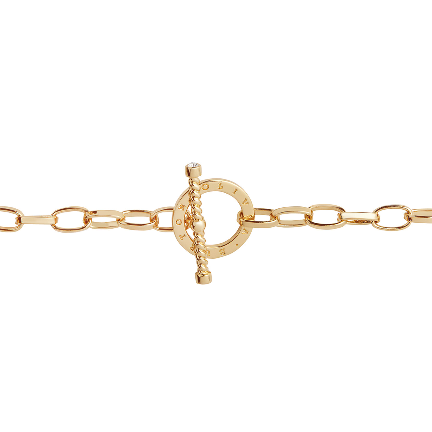 Bejewelled T-Bar Bracelet Gold