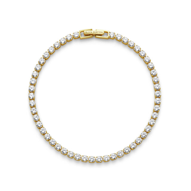 Crystal Gold Plated Tennis Bracelet