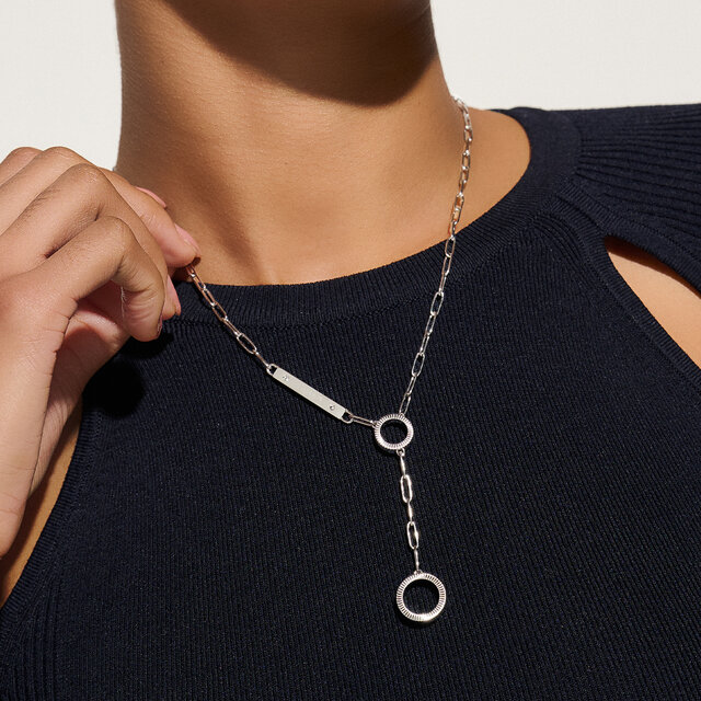 Linear Silver Necklace