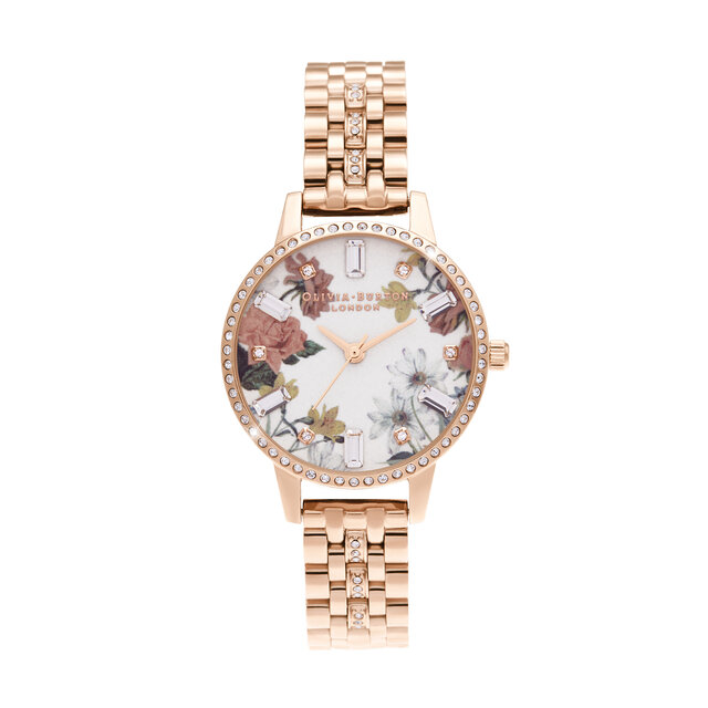 Midi Rose Gold Sparkle Bracelet Watch