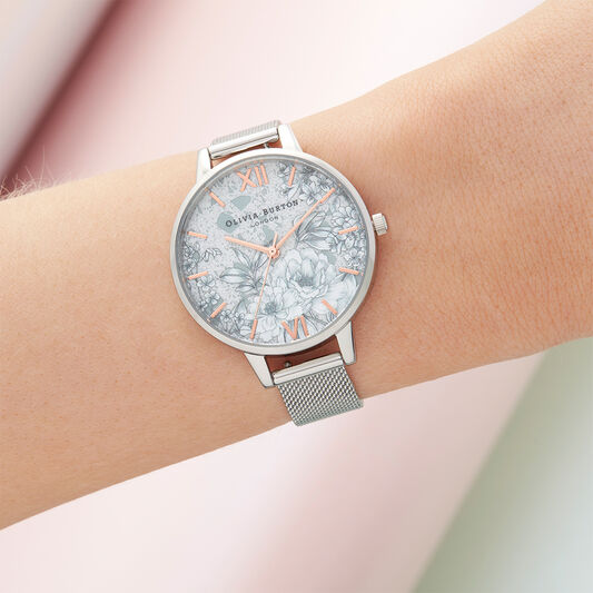 Terrazzo Florals RG & Silver Mesh