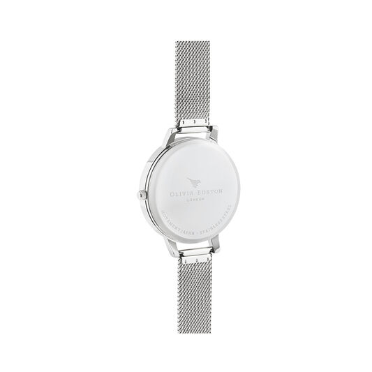 Sunlight Florals Silver Mesh Watch
