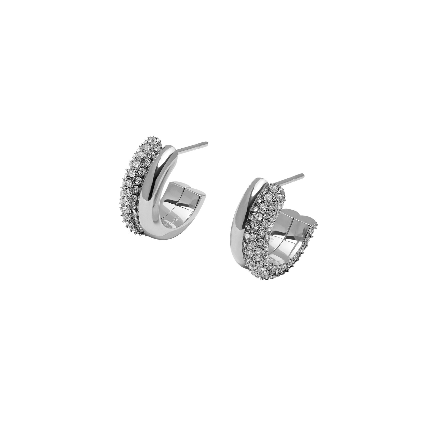 Boucles d’oreilles créoles Entwine Argent