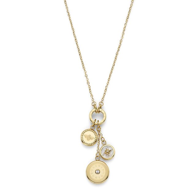 Collier Charms Abeille & Étoile Polaire Plaqué Or
