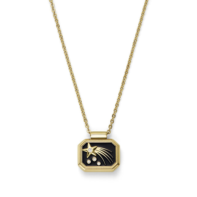 Collier Shooting Star Onyx & Or plaqué