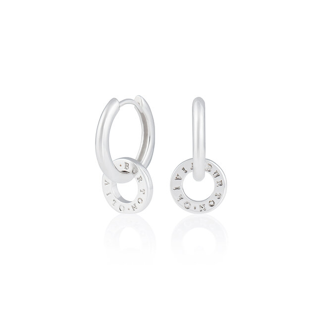 Boucles d’oreilles Interlink Huggies argent
