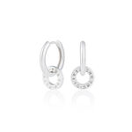 Boucles d’oreilles Interlink Huggies argent