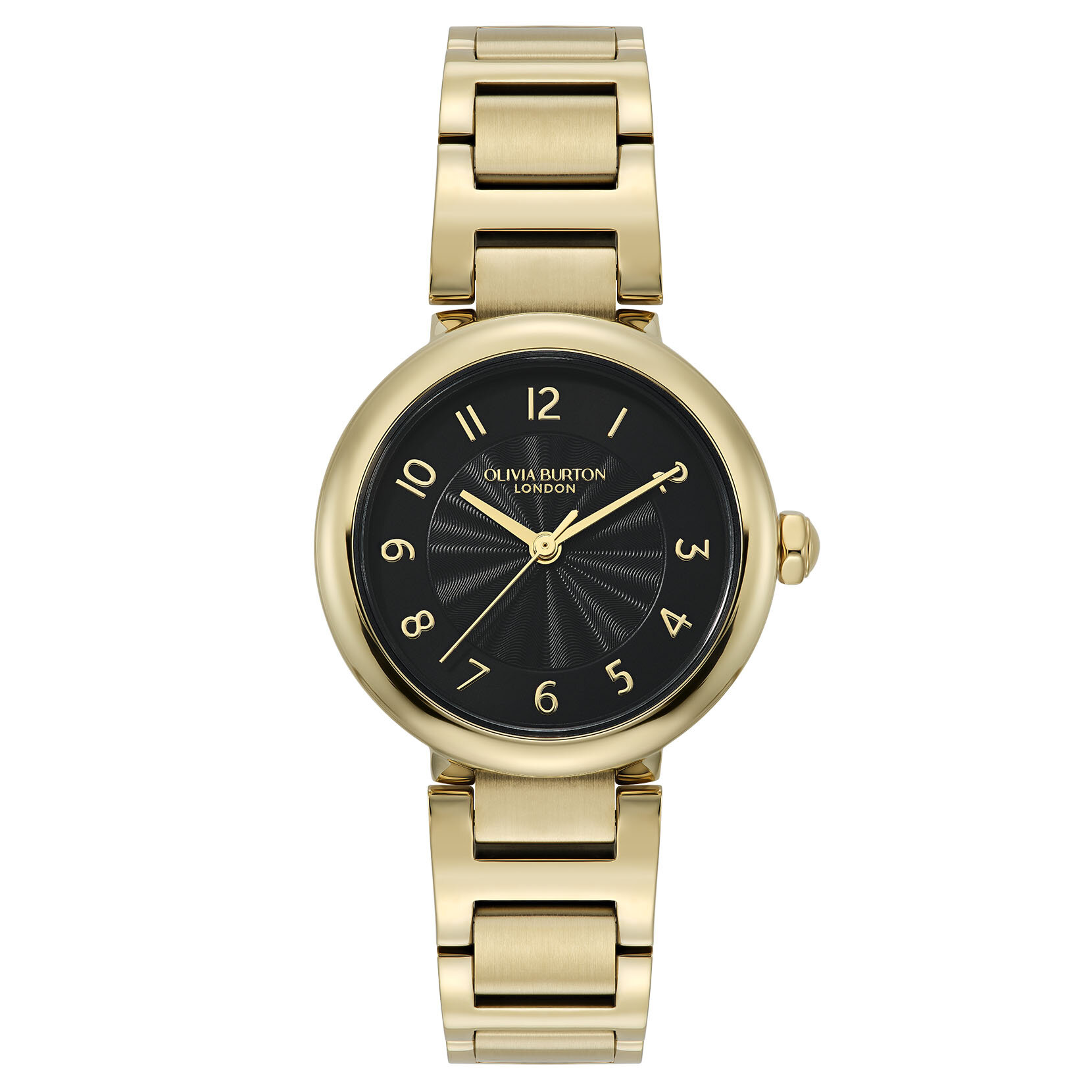 Montre Pembroke Noir & Bracelet Or 30mm