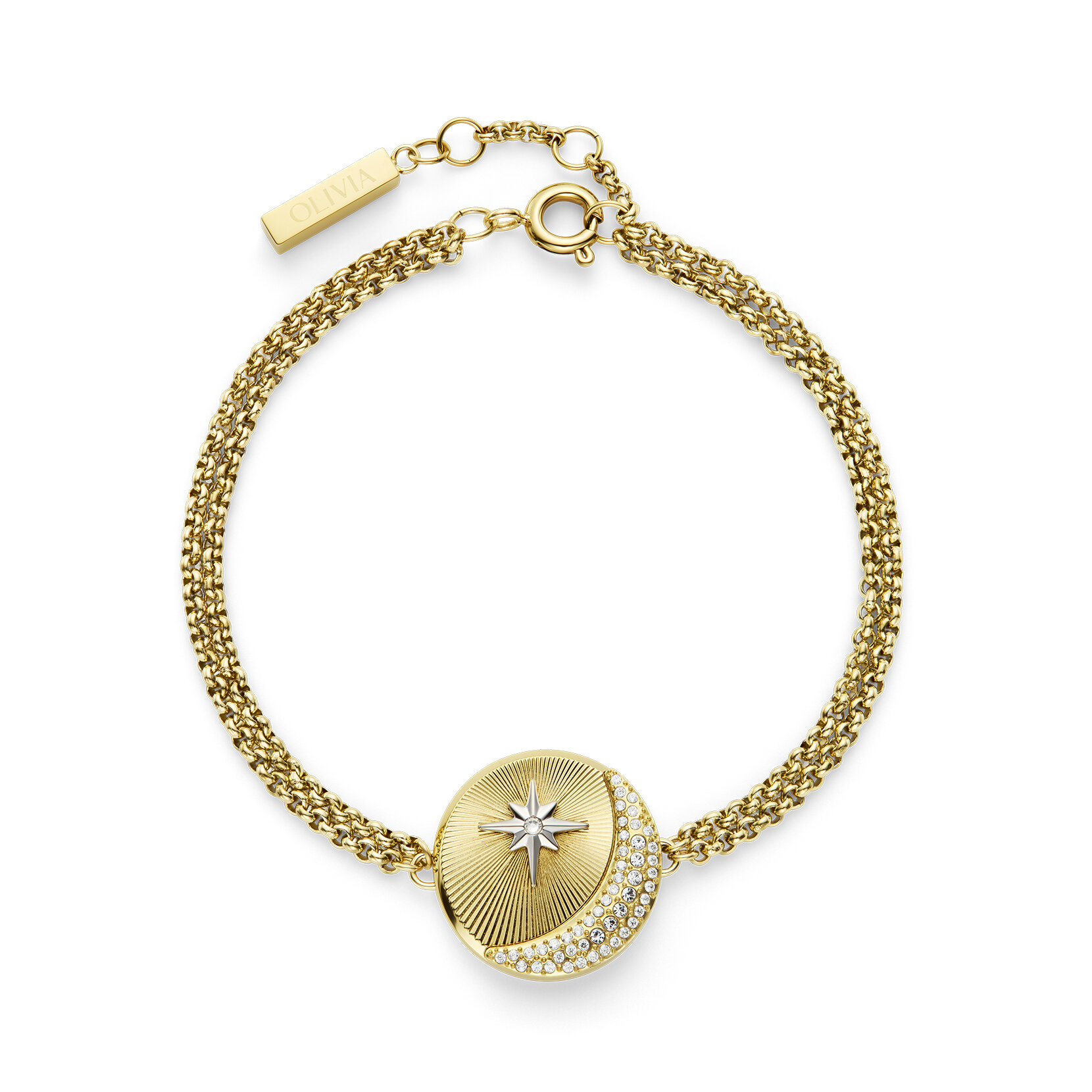 Bracelet Celestial Star and Moon Plaqué Or