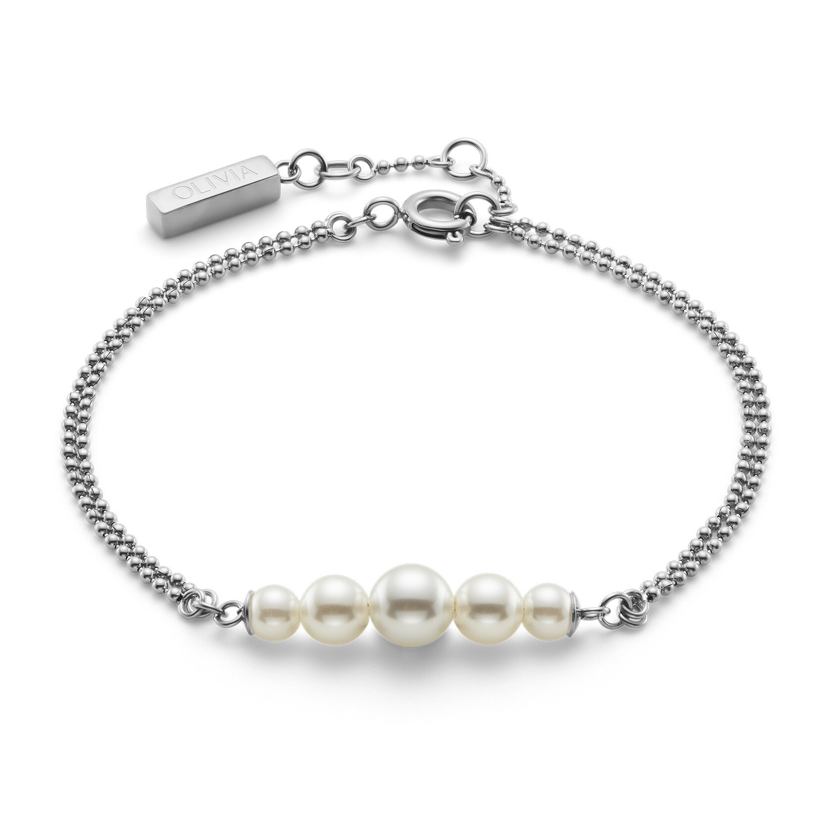 Bracelet Pearls & Beads Argent