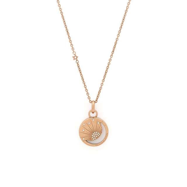 Celestial Sun Rose Gold Plated Pendant Necklace