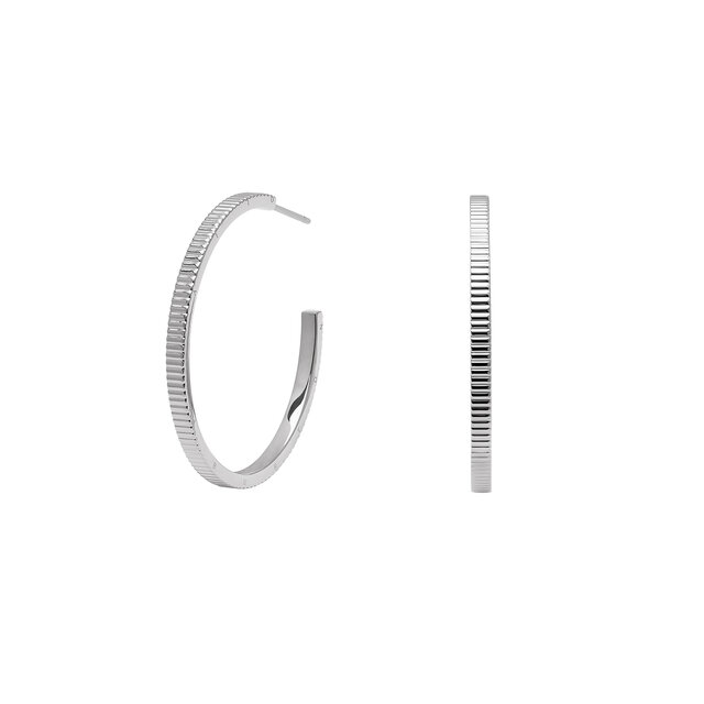 Boucles d'oreille argent linéaires