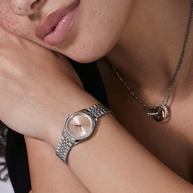 Montre Highbury Trench Coat & Bracelet Argent 25 mm