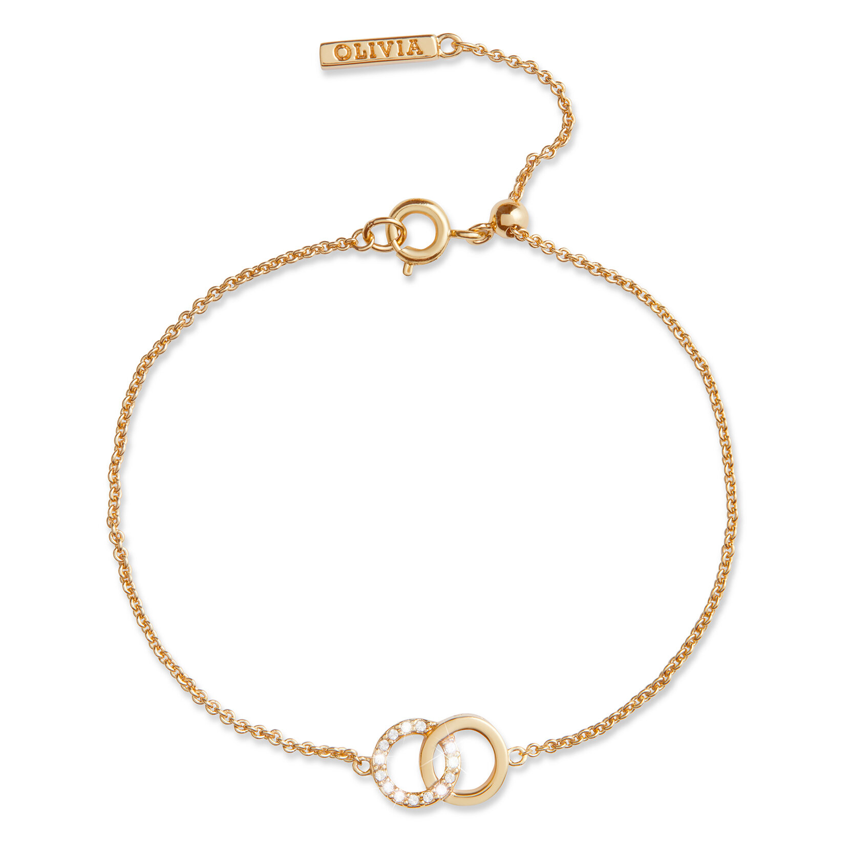 Bracelet chaîne Bejewelled Interlink or