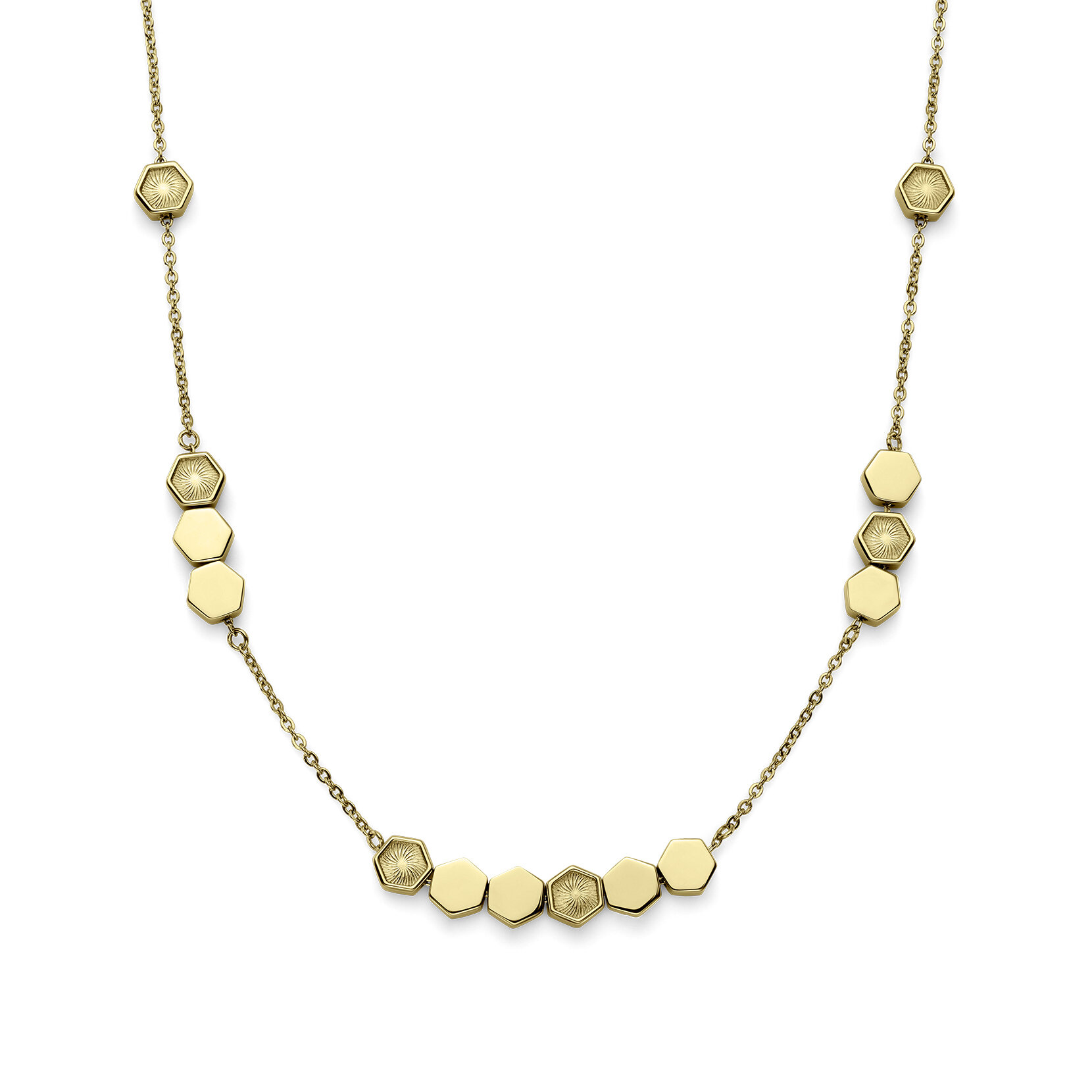 Petite Honeycomb Gold Plated Necklace