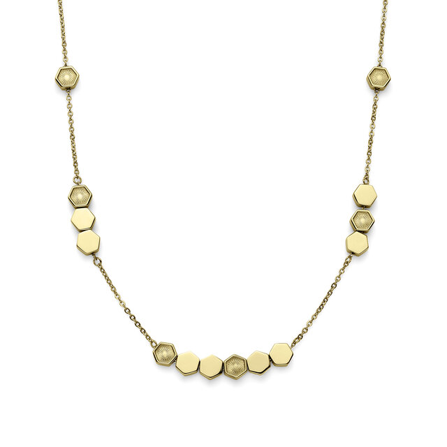 Petite Honeycomb Gold Plated Necklace