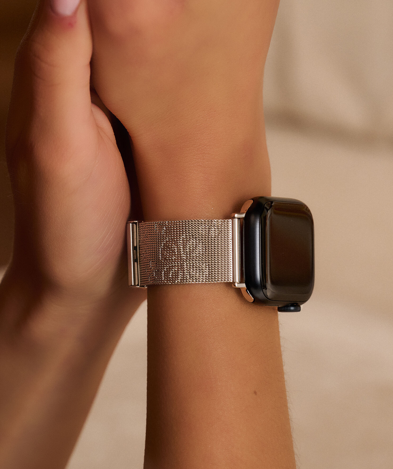 Silver mesh apple new arrivals watch band