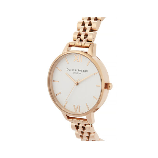 White Dial, Rose Gold Bracelet Watch