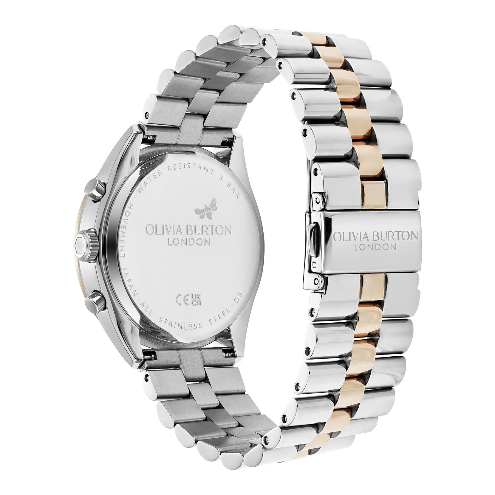 38mm City Classic Multifunction Two Tone Bracelet Watch