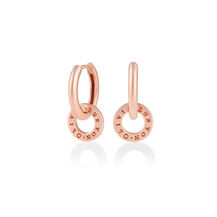 Rose Gold Interlink Huggie Hoops