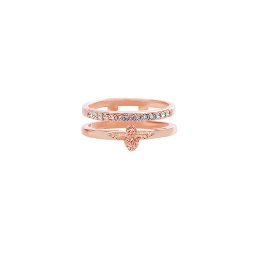 Rainbow Bee Ring Rose Gold (M)