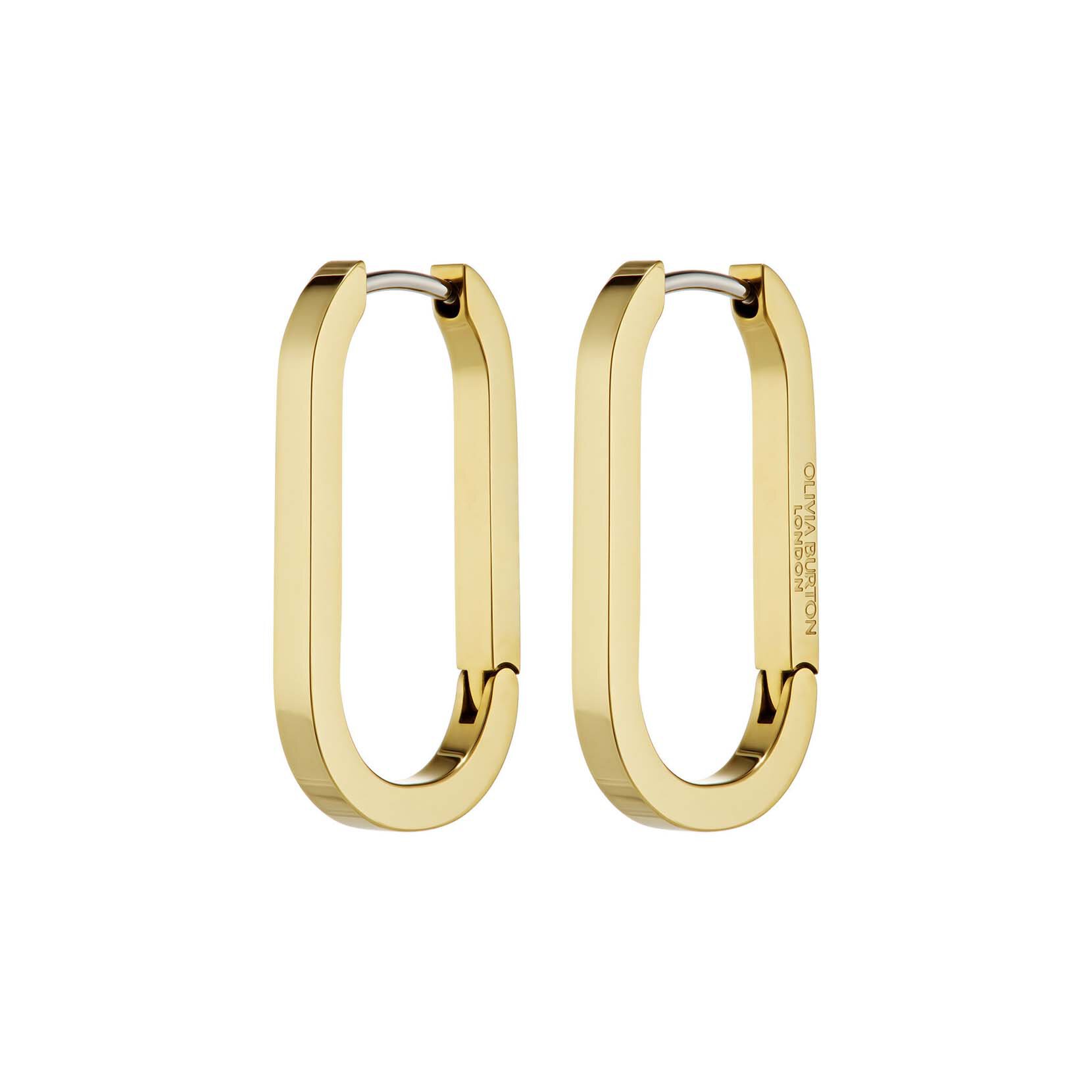 Soft Square Gold Plated Hoop Earrings