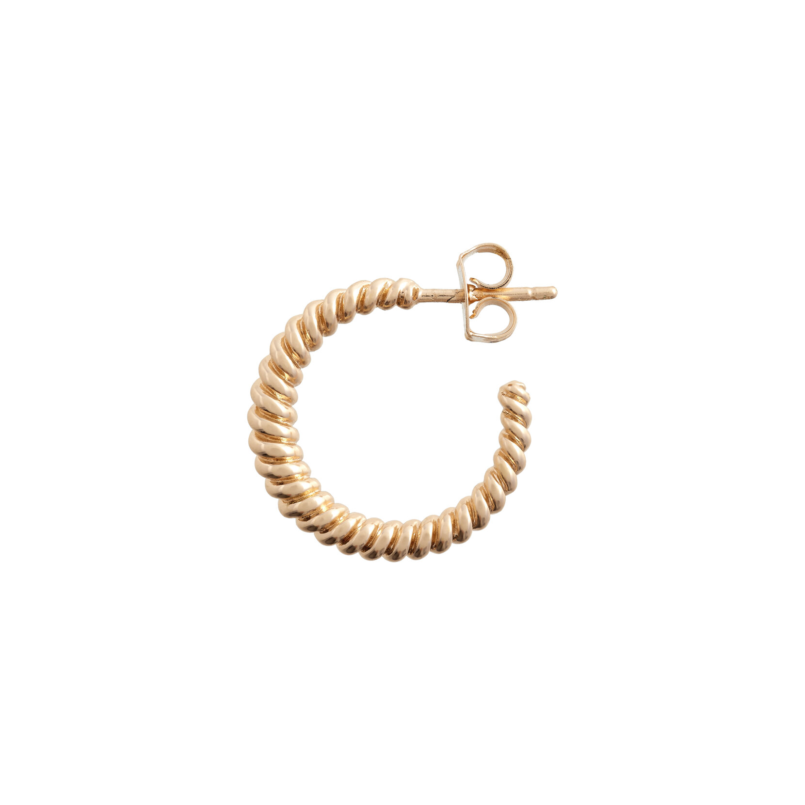 Gold Rope Twist Hoop Earrings