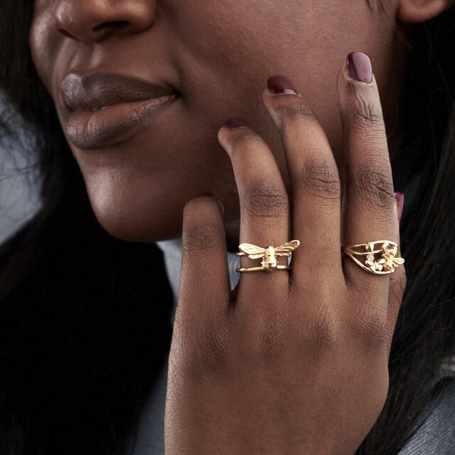 Gold Cluster Ring M
