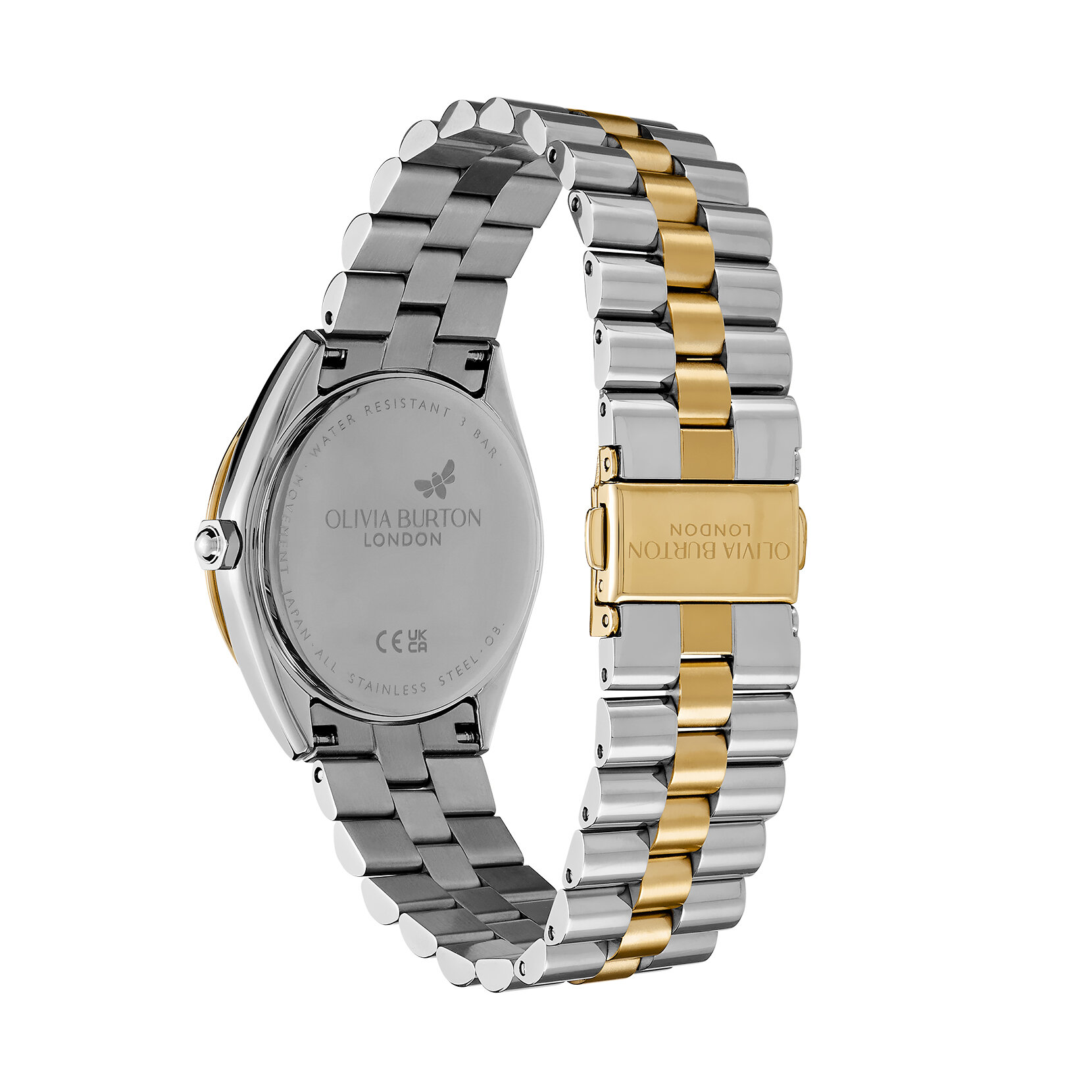 Montre Bejewelled Vert Sapin & Bracelet Bicolore 34 mm
