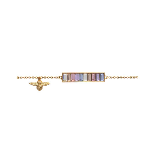 Rainbow Bee Gold Bracelet