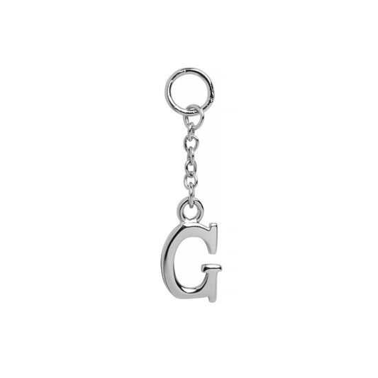 G Huggie Charm Silver