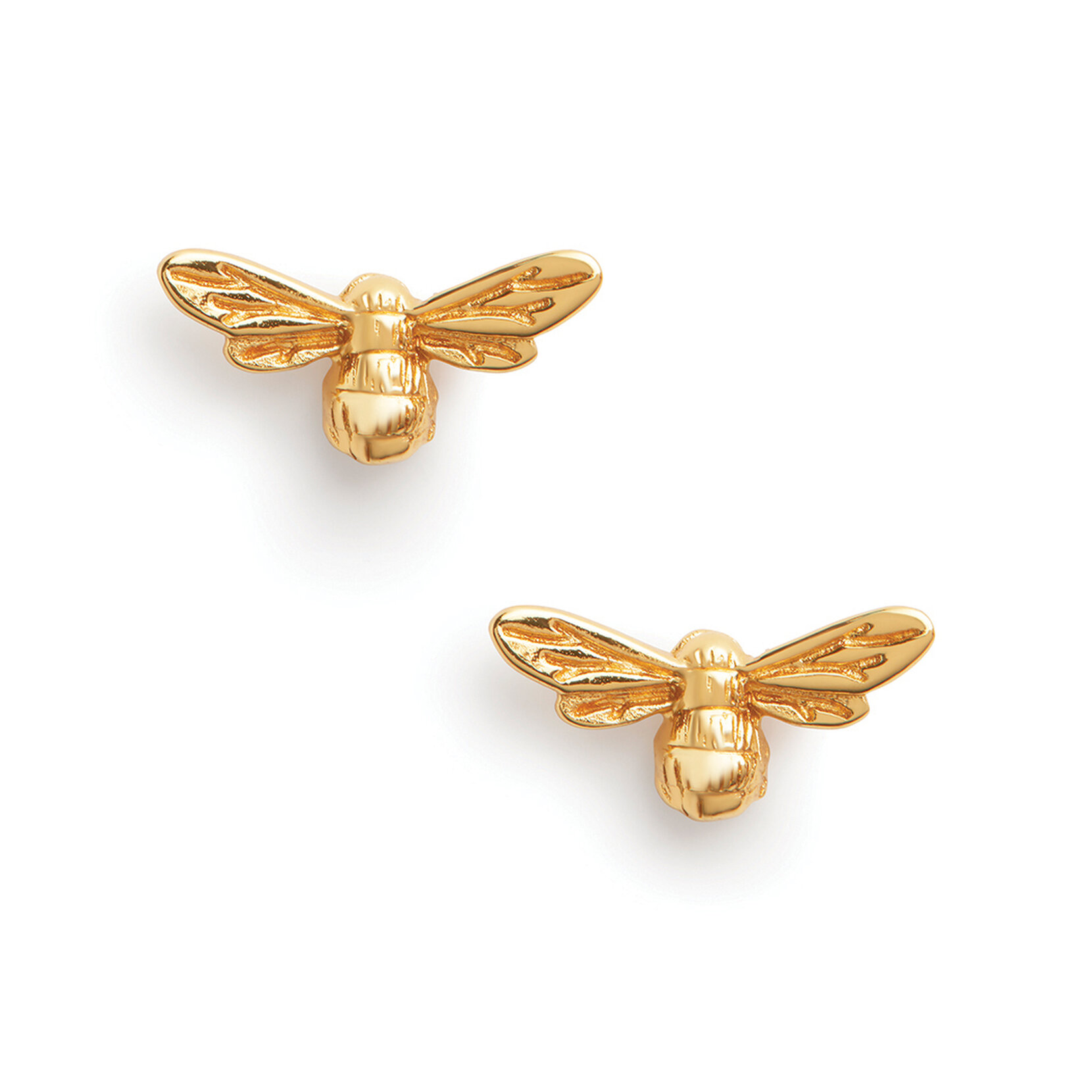 Gold Bee Stud Earrings