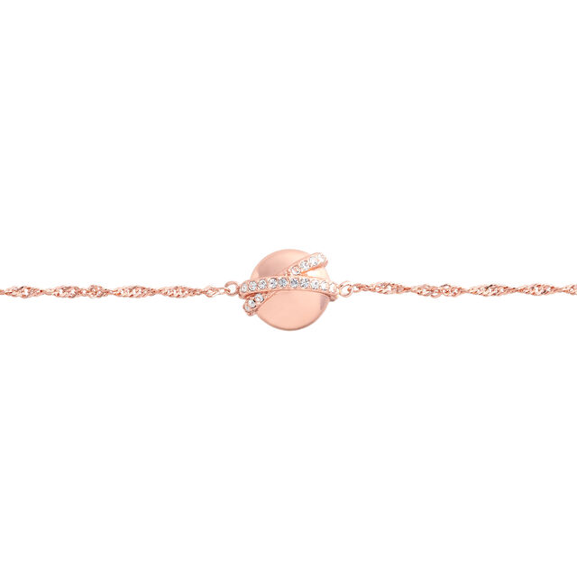 Bracelet chaîne Oversized Planet or rose