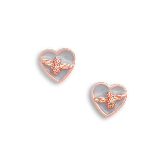 Love Bug Grey & Rose Studs