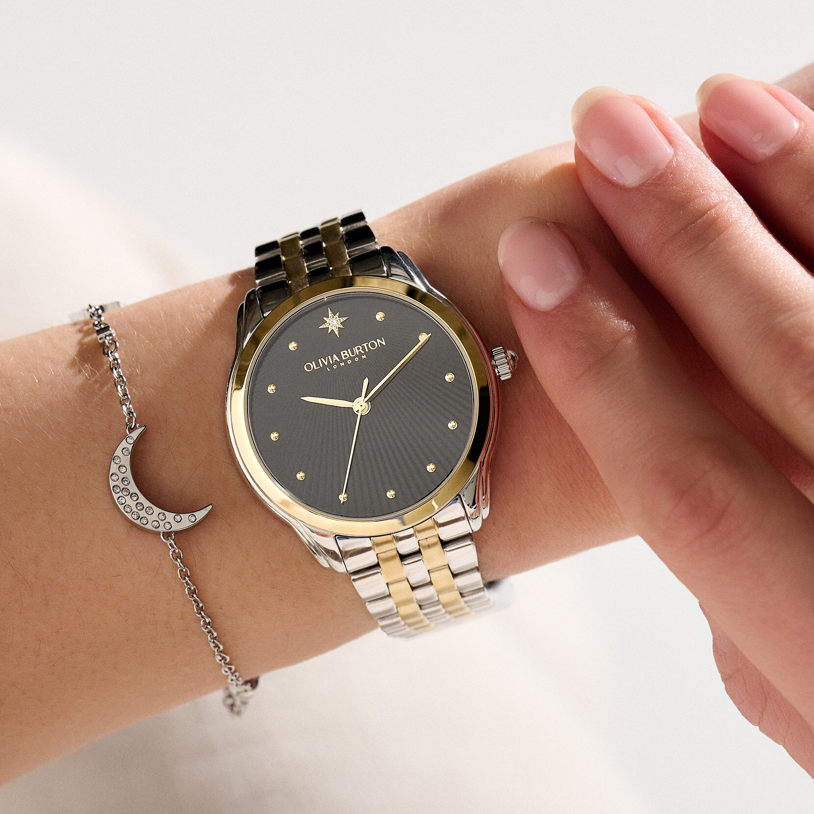 36mm Starlight Black & Two Tone Bracelet Watch