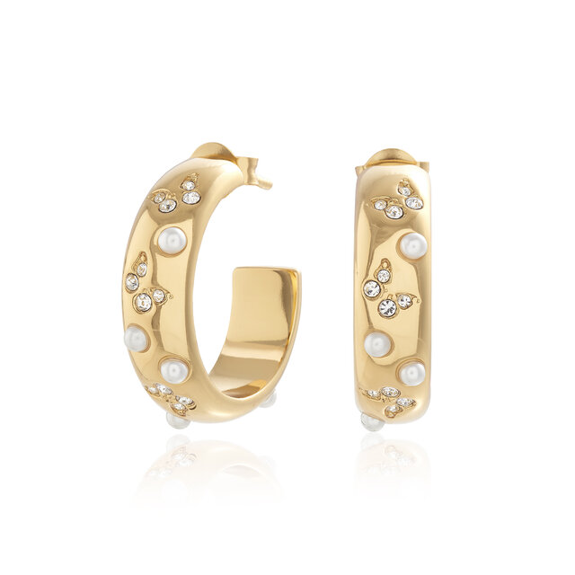Gold Butterfly Chubby Hoops