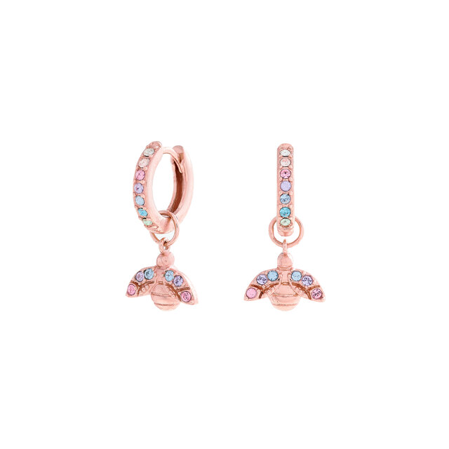 Rose Gold Bee Earrings